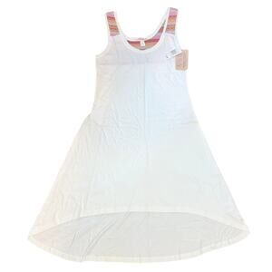 Threads 4 Thought NWT Shoreline Hi-Low Tank Dress Coconut Combo Stripe Large